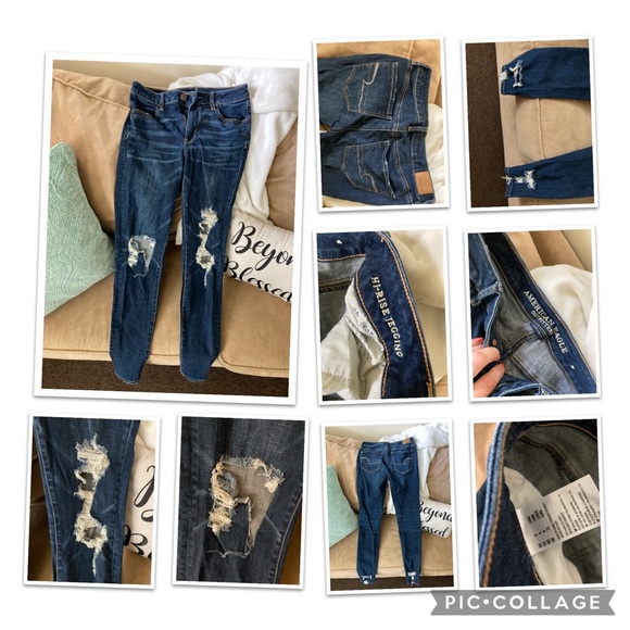 American Eagle women’s size 8 reg distressed jean